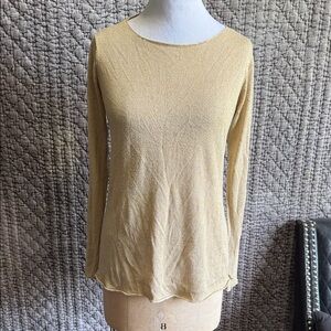 Elegant Gold Long Sleeve Top
